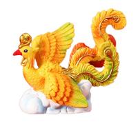 Cabilock Phoenix Resin Cake Decoration Figurine Animal Model for Birthday Cupcakes and Dessert Tables Stable Flat Base Decorative Ornament for Home Garden and Party Use