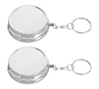 Cabilock Pill, Medicine Small 2pcs Keychain Portable Organizer Container with Alloy Pp Material for Convenient Compact Design for Managing Medications and Travel and Daily Commutes