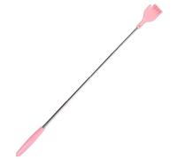 Cabilock Pink Handheld Back Scratcher with Telescopic Stainless Steel Rod for Massage and Tickling, Portable Body Scratcher Designed for Elderly Relaxation and Comfort