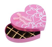 Cabilock Pink Heart-shaped Valentine's Day Paper Box with 18-grid Multiple Compartments, Elegant Design to Showcase Beauty and Protect Presents, for Birthdays and Other Special Holidays