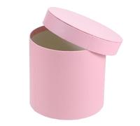 Cabilock Pink Mini Flower Box round Paper Gift Box for Holding Fresh Flowers with Lid Refined Modern Style Suitable for Weddings and Home Decor