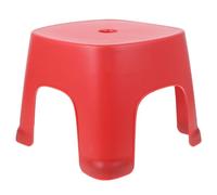 Cabilock Plastic Foot Stool Toilet Step for Adults Anti-Slip Small Red Bathroom Stepping Stool Compact Shower