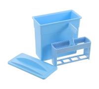 Cabilock Plastic Microscope Slide Holder with 25 Slots, Versatile Staining Tank for Laboratory and Teaching Use, Easy to Clean Slide Storage Rack for Research and Educational Purposes