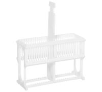 Cabilock Plastic Microscope Slide Rack 24 Slots Laboratory Slide Holder Staining Storage Organizer Compact Lightweight White for Research and Experiments
