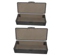 Cabilock Plastic Pencil Case with Lid Stain-Resistant and Easy Maintenance 2pcs Large Capacity Rectangular Hard Pp Storage Box for School Supplies Organisation Suitable for Students