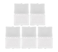 Cabilock Plastic Pipette Tip Organizer Box Efficient Storage 5pcs with Universal Compatibility, White Plastic Material for Laboratory Pipette Tips Suitable for Laboratory and Education