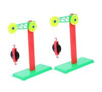 Cabilock Plastic Pulley Block Stand for Mechanics Experiment Lightweight Physics Teaching Tool for Demonstrates Pulley Principles Mechanical Advantage and Energy Conservation Random Color