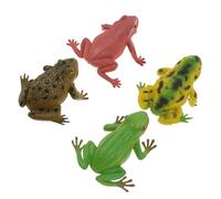 Cabilock Plastic Simulation Frogs and Toads 4Pcs with Sound, Small Green Realistic Animal Models for Boys and ’ Cognitive Play and Indoor Decoration