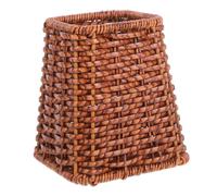 Cabilock Plastic Wicker Cutlery Holder with Drainage for Kitchen Countertop Stable Base Utensil Organizer for Forks Spoons Chopsticks Faux Rattan Design Party Utensil Drainer Basket