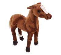 Cabilock Plush Stuffed Horse Soft Skin Friendly Standing Simulation Animal Model for Bedroom Cuddling and Creative Play Companion