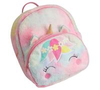 Cabilock Plush Unicorn Backpack for Little Girl School Season Decor Pink