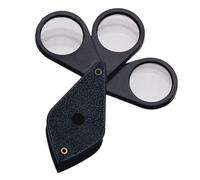 Cabilock Pocket Magnifier 4x Foldable Handheld Magnifying Glass for Reading Books and Legal Documents, Acrylic Lens, Compact Portable Aid for Seniors and Children