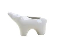 Cabilock Polar Bear Ceramic Flower Pot for Indoor Decoration Creative Succulent Planter Artistic Design Cute Desk Ornament for Home and Office
