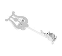 Cabilock Portable Adjustable Piccolo Lyre Music Holder Clip Knob Silver Metal Piccolo Lyre Clips for Marching Band and Practice Music Sheet Flip Folder and Trumpet Accessories