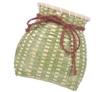 Cabilock Portable Bamboo Fish Basket with Comfortable Grip and Strong Bearing Capacity, Large Capacity Multi-function Shrimp Container for Outdoor Activities and Camping Random Color
