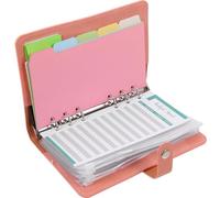 Cabilock Portable Budget Binder with Money Recording Sheets for Expense Tracking and Cash Management Decorative Colored Papers for Home Office School Use Lightweight and Versatile Financial