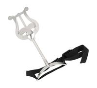 Cabilock Portable Euphonium Music Stand Holder Silver Instrument Sheet Music Support Rack for Marching Band Accessory