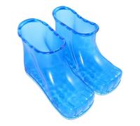 Cabilock Portable Foot Soak Shoes for Adults PVC Foot Bath Basin for Home Use for Soaking and Stress Relief Comfortable Blue High