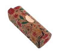 Cabilock Portable Lipstick Case Organizer with Built Mirror Floral Pattern Mini Cosmetic Pouch for Travel Protective Lipstick Holder for Women Handbag Vanity Storage