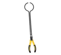 Cabilock Portable Long Crucible Tongs with Yellow Handle Lightweight Melting Furnace Clamp for Jewelry Refining Casting and Laboratory Use Crucible Pliers for Precious Metals