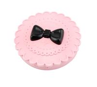 Cabilock Portable Makeup Organiser Bowknot False Eyelash Storage Box with Mirror Cute and Lovely Eyelash Organiser for Lash Storage for Female Friends and Ladies