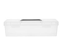 Cabilock Portable Plastic Seed Storage Box with Handle - Large Black Garden Seed Packet Organizer Case - Reusable Plastic Storage Container and Gardening Supplies