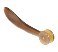 Cabilock Portable Scraping Plate Massage Roller Ox Horn Two-Wheel Roller Easy to Carry Rounded Edges Household Massager for Muscle Relaxation and Wellness Random Color