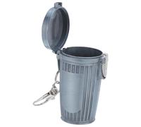 Cabilock Portable Silver Cylinder Ashtray with Lid - Windproof, Rainproof Pocket Ash Holder for Smokers, Car and Outdoor Travel Use