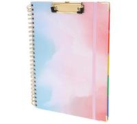 Cabilock Portable Spiral Clipboard with Fillable Notepad Practical Writing Support Plate for Office School and Home Use PVC and Nylon Construction Easy Page Flipping and Document Management