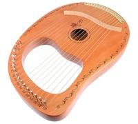 Cabilock Practical Lyre Harp 16 String Portable Wood Harp with Smooth Surface Delicate Design for String Instrument Discovery and Musical Performance