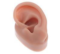 Cabilock Practical Silicone Human Ear Model for Piercing Training Soft Silicone Ear Display Prop Lightweight and Portable Medical Teaching Aid