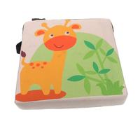 Cabilock Printed Linen Booster Seat Cushion with Non-Slip Straps Thick Giraffe Design Dining Chair Pad for Eating and Learning Breathable and Easy to Seat for Table