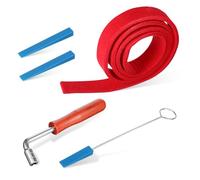 Cabilock Professional Piano Tuning Tool Kit 6 Pieces Metal and Wool Felt Accessories with Tuning Wrench, Damper Blocks, Vocal Band for Pianists, Precise Equal Temperament Adjustment