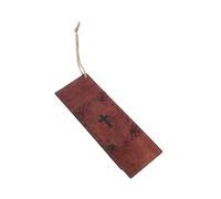 Cabilock Pu Leather Scripture Bookmark with Vintage Cross Small Christian Bible Page Marker for Devotional Reading and Faith Study Religious Easter Stocking Stuffer