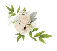 Cabilock PU Satin Artificial Flowers for Wedding Cake Decorations Versatile Cake Topper for Birthday Shower Celebration Parties Easy to Use Food-safe White Floral Accent