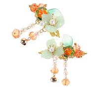 Cabilock Pumpkin Persimmon Hairpins, Lightweight Artificial Hair Clips with Comfortable Wear, Orange Plastic and Metal Barrettes for Everyday Use and Thanksgiving Parties in Autumn