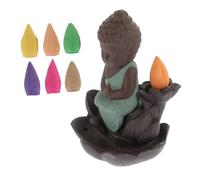 Cabilock Purple Sand Monk Incense Burner Unique Chic Artistic Style Lightweight and for Decorative Home Fragrance with Desktop Decor Zen Meditation