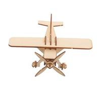 Cabilock Puzzle Airplane Wood Model DIY Craft Kit for School Projects Unfinished Wooden Aircraft with Precision Cut Smooth Edges Hand Eye Coordination and Creativity Enhancing Desktop