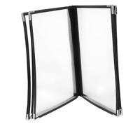 Cabilock PVC Menu Cover Holder for Restaurants Clear Multi Page Design Elegant Transparent Menu Book for Cafes Hotels and Tea Houses and Easy to Use