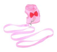 Cabilock Rabbit Harness Leash Adjustable Bunny Vest Escape Small Animal Clothes Bow for Outdoor Walking Hiking Training