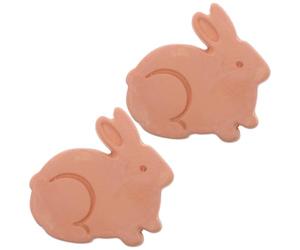 Cabilock Rabbit Shaped Bread Stone Warmer 2Pcs Terracotta with Heat Retention and Effective Food Preservation Light Brown Artistic Farmhouse Style for Dining Space Bread Basket Supply