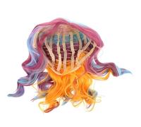 Cabilock Rainbow Colour Short Wig for Women Lightweight Curly Hair Wig with High Temperature Wire Material, Can Be Combed without Tangling, for Daily Use and Cosplay Parties