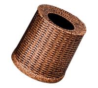 Cabilock Rattan Trash Can with Plastic Liner Large Capacity Round Woven Waste Basket for Living Room Bedroom Bathroom Vintage Style Farmhouse Bedside Garbage Bin Multi Scene Use