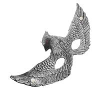 Cabilock Realistic 3d Gothic Design and Easy Instant Wear with Flexible Edge Adaptation Silver-colored Half Face Mask Eva Material for Adults for All-night Parties and Cosplay Events
