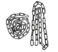 Cabilock Realistic Plastic Prison Chains with Creepy Appearance 2pcs Silver Colour Versatile Use and Stage Performance Ready Costume Accessory for Halloween Party and Roleplaying
