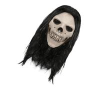 Cabilock Realistic Skull Breathable Latex Full Face Demon Mask for Adults and Teens Intricate Detailing Halloween Cosplay and Haunted House Events