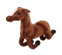 Cabilock Realistic Standing Horse Plush Doll Soft Cuddly Stuffed Animal for Indoor Play Lightweight Decorative Horse Figurine for Sofa Bed Couch Portable Plush Companion
