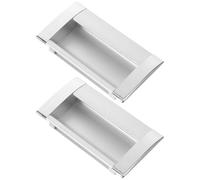 Cabilock Recessed Sliding Door Handles Safe and Comfortable Operation 2pcs Aluminum Alloy Construction with 64mm Hole Distance for Cabinet and Drawer Hardware for Wardrobe and Old Homes