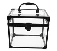 Cabilock Record Storage Box Acrylic Cd Holder for Album Storage Handle for Home Office Vinyl Record Organization