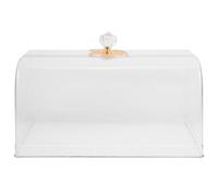 Cabilock Rectangular Cake Cover with Handle, Hard and Smooth Food Protector Lid, Stylish and Practical Food Dome for Desserts and Occasions